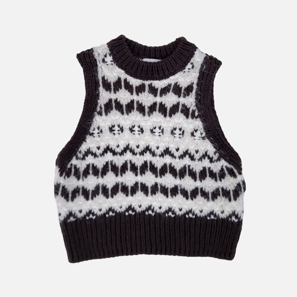 Zara Other - *Free with Purchase* Zara Knit Sweater Vest cableknit soft comfy sleeveless crop